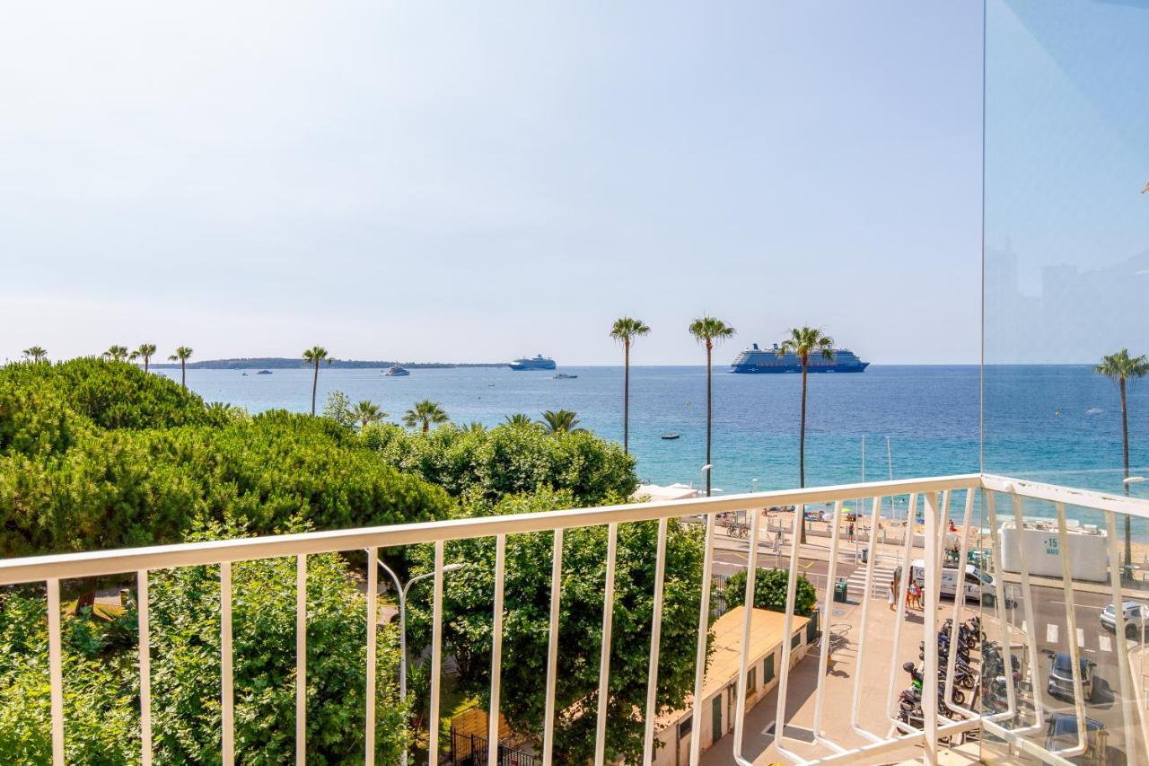 Vue Mer Exceptionnelle Sur Plage Du Midi En 1Re Ligne- 2 Chambres 칸느 외부 사진