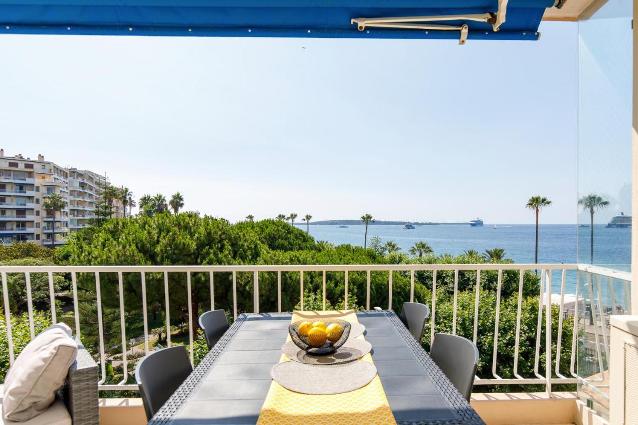 Vue Mer Exceptionnelle Sur Plage Du Midi En 1Re Ligne- 2 Chambres 칸느 외부 사진