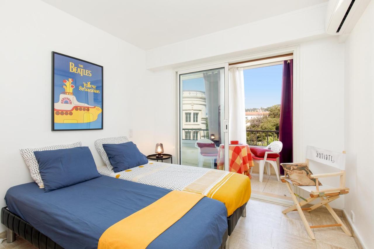 Vue Mer Exceptionnelle Sur Plage Du Midi En 1Re Ligne- 2 Chambres 칸느 외부 사진